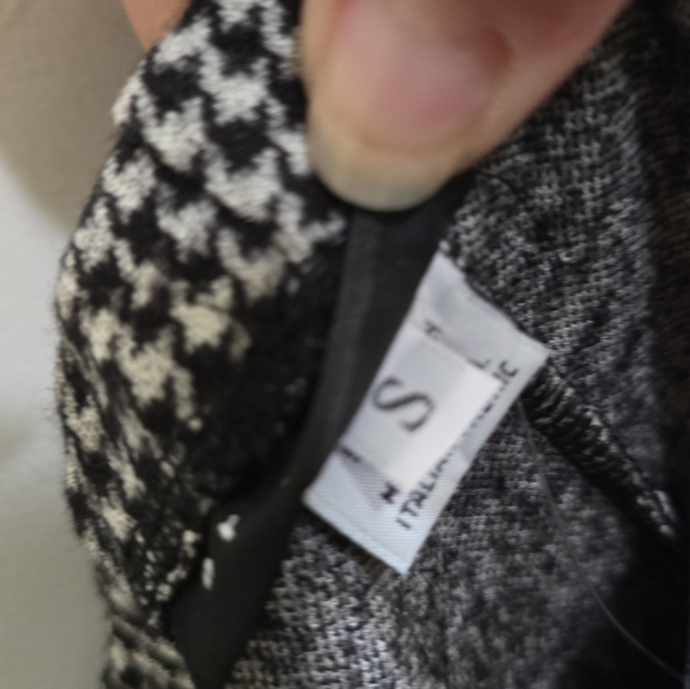 NWT Bryn Walker Houndstooth Wool Blend Cropped Pants Small Pull-on Elastic Waist - Picture 6 of 9